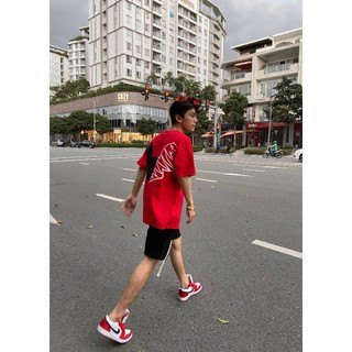 TEE BIG LOGO đỏ - ÁO THUN basic CHUỘT TRẮNG