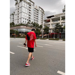 TEE BIG LOGO đỏ - ÁO THUN basic CHUỘT TRẮNG