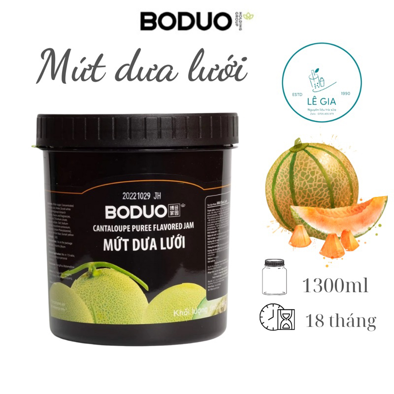 Mứt dưa lưới Boduo hộp 1kg3