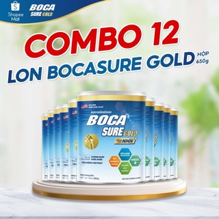 Combo 12 lon bocasure 650g - thành phần từ bột sữa non colostrum với nhiều kháng thể tốt cho sức khỏe