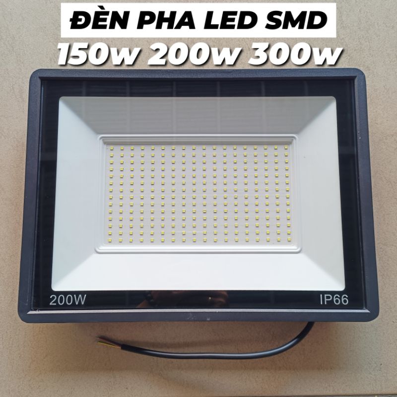 Đèn Pha Led Siêu Sáng Hạt SMD mini 150w 200w 300w Lắp Ngoài Trời Bảng Hiệu Rọi Tranh Sân Vườn giá rẻ