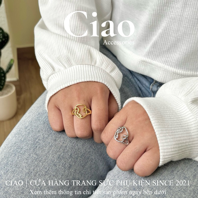 [HOẢ TỐC 1H] Nhẫn titan không đen gỉ thiết kế hoạ tiết mã 137 Ciao accessories
