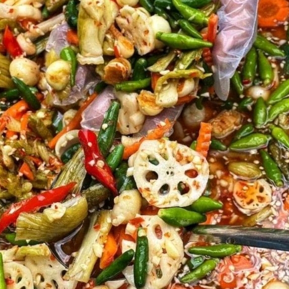 1kg Thập cẩm Dưa Món Kim Chi Củ Sen Vị Cay Giòn chua ngọt