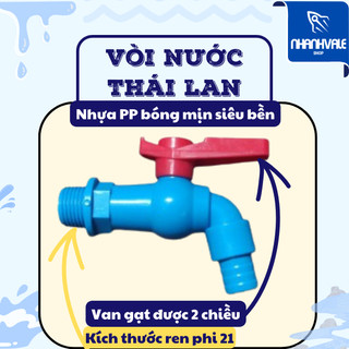 Vòi nước nhựa Thái Lan Siêu bền Ren ∅21