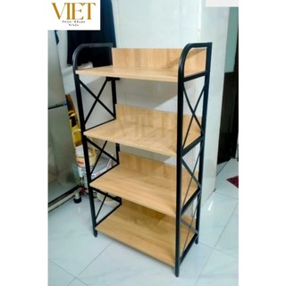 Kệ gỗ đựng đò, kệ khung sắt 4 tầng, 3 tầng