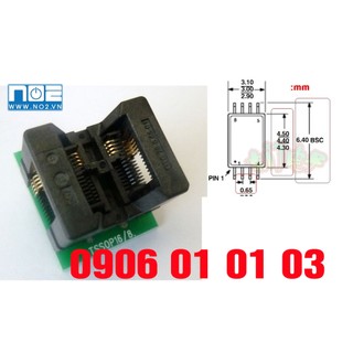 Đế nạp rom bios 8 CHÂN SIÊU NHỎ, TSSOP8 DIP8 TSSOP8 to DIP8