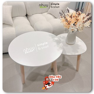 Bàn trà sofa hình tròn,hạt đậu,tam giác,trứng mặt gỗ ngồi bệt hoặc sofa chân gỗ cao cấp, nhiều kích thước và chiều cao