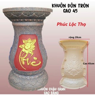Khuôn đúc chậu cảnh Đôn tròn cao 45 nhựa ABS cao cấp, Dùng được cho tất cả các chậu cây bonsai và dễ sử dụng