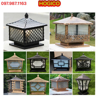 Đèn trụ cột cổng - chất liệu nhôm/ thép Đ#38