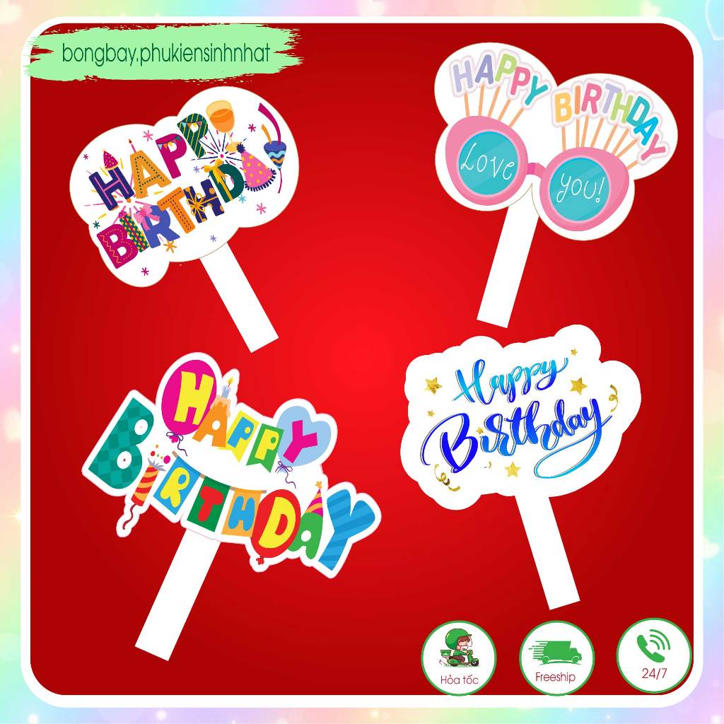 Hashtag sinh nhật, hashtag đầy tháng, bảng cầm tay sinh nhật