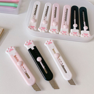 Dao rọc giấy mini cute hình chân mèo, dao cắt giấy dễ thương Tech handy