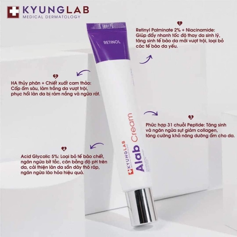 KEM RETINOL TÁI SINH LÀN DA KYUNG LAB ALBA CREAM-KEM ALBA KYUNG LAB