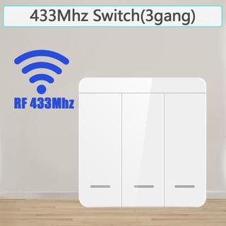 Công tắc gắn tường rf tần số 433mhz 3 kênh _ remote switch 433mhz