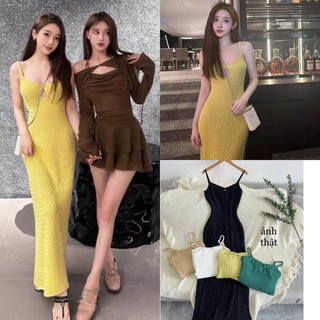 Váy 2 dây body tôn dáng [Màu Trắng] .Chất thun xốp 2 da dày dặn co giãn, phù hợp đi cafe, dự tiệc, dạo phố