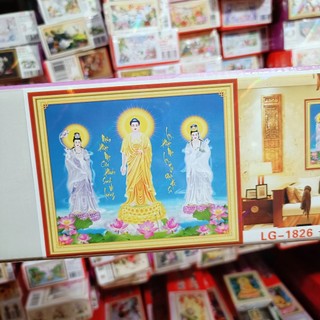 Tranh đính đá tam thế phật lg1826-85x75cm