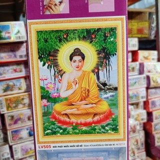 Tranh đính đá phật thích ca mâu ni lv505-47x59cm