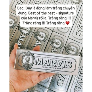 [CHÍNH HÃNG Ý] Kem đánh răng Marvis 85ml cao cấp siêu trắng răng