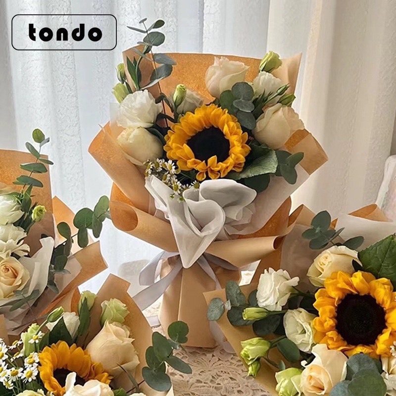 Giấy xi măng kraft, giấy chuẩn Nhật, 100 tờ, dai và dày, size 102x73cm, rập may, gói quà, bó hoa