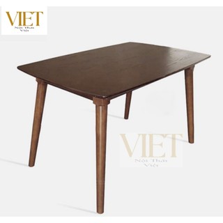 Bộ bàn ăn gỗ cao su , gồm 1 bàn 1,2m + 4 ghế gỗ (Miễn ship hồ chí minh)