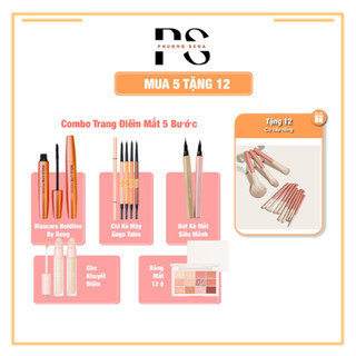 Sn0645 - combo trang điểm 5 bước tặng 12 cọ trang điểm