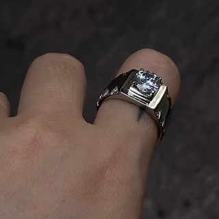 Nhẫn hột lấp lánh titan không rỉ