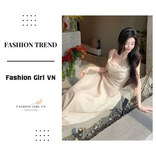 ĐẦM MIDI 2 DÂY CỔ ĐỔ XẾP LY NHÚN NGỰC CHO NỮ DỰ TIỆC ,DẠO PHỐ TH158