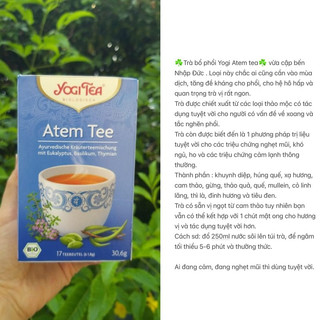 Trà bổ phổi hữu cơ Yogi Atem tea