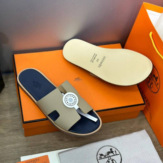  Dép HM Gỗ Quai Nam Nữ Da  Dép HERMES Quai Ngang Cao Cấp Full Bill Box 