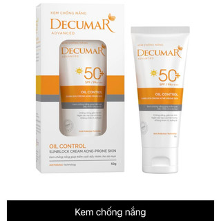 Bộ sản phẩm DECUMAR ADVANCED [Gel ngừa mụn, gel rửa mặt kiềm nhờn, kem chống nắng] (Decuma, dercuma, dercumar, advance]