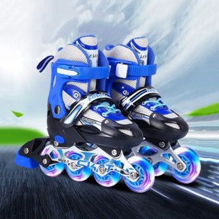 giày trượt patin Spots bánh phát sáng tặng kèm bảo hộ đầu gối-khủy tay-bàn tay