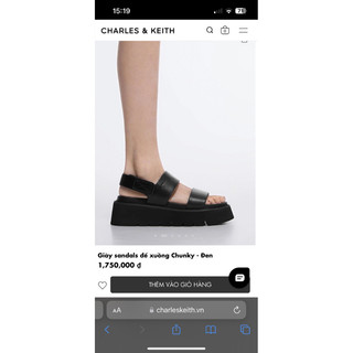 Giày sandals đế xuồng Charles & Keith