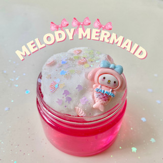 MELODY MERMAID Slime trộn charm melody, slime trong và slime mây kết hợp, đồ chơi chất nhờn ma quái