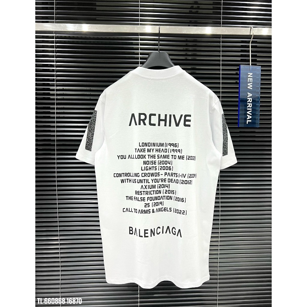 🔥Hot🔥Áo thun Balenciaga x Archive in chữ nứt thiết kế hot trend Nam nữ New 2024