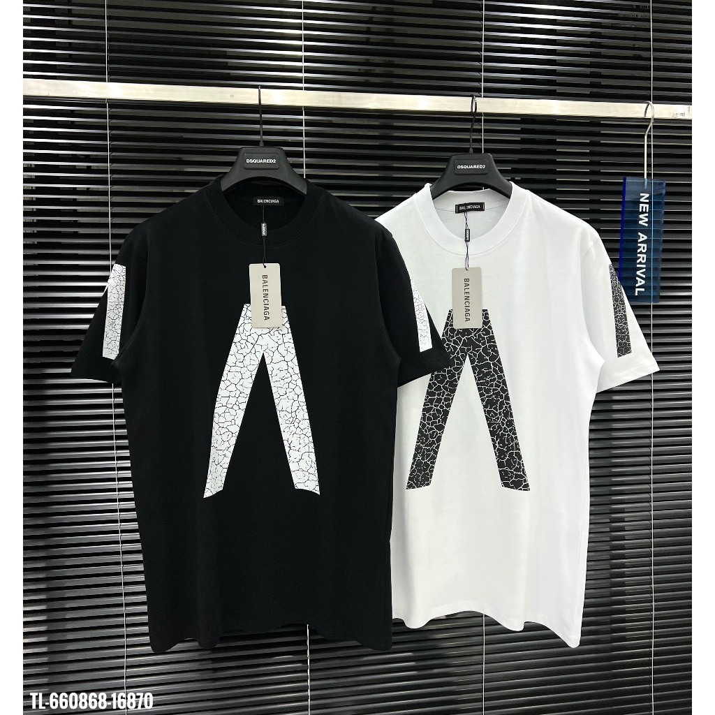 🔥Hot🔥Áo thun Balenciaga x Archive in chữ nứt thiết kế hot trend Nam nữ New 2024