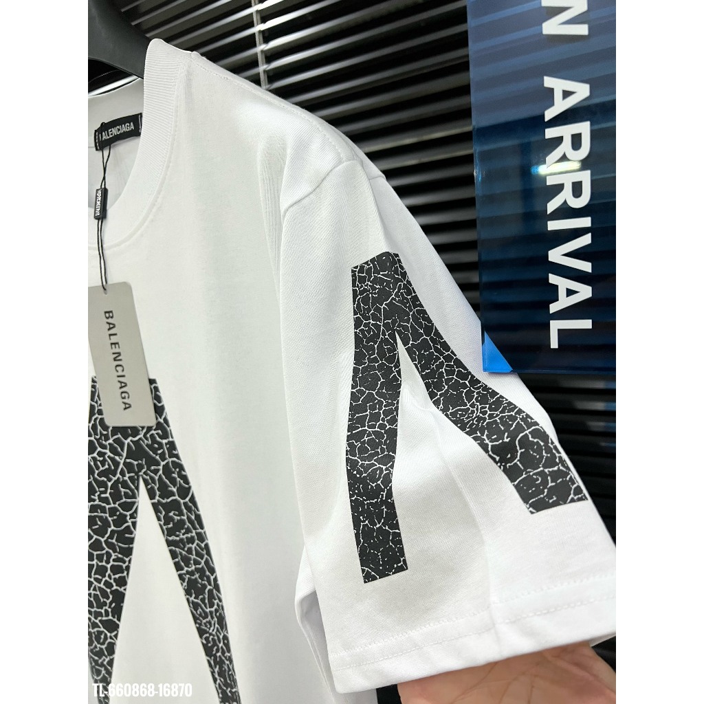 🔥Hot🔥Áo thun Balenciaga x Archive in chữ nứt thiết kế hot trend Nam nữ New 2024