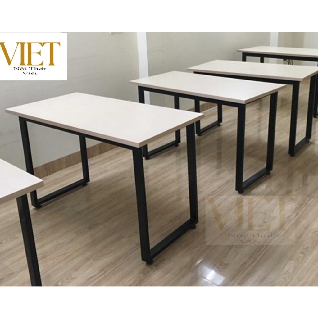 Bàn làm việc, bàn học chữ Z K U mặt gỗ MDF chân sắt sơn tĩnh điện