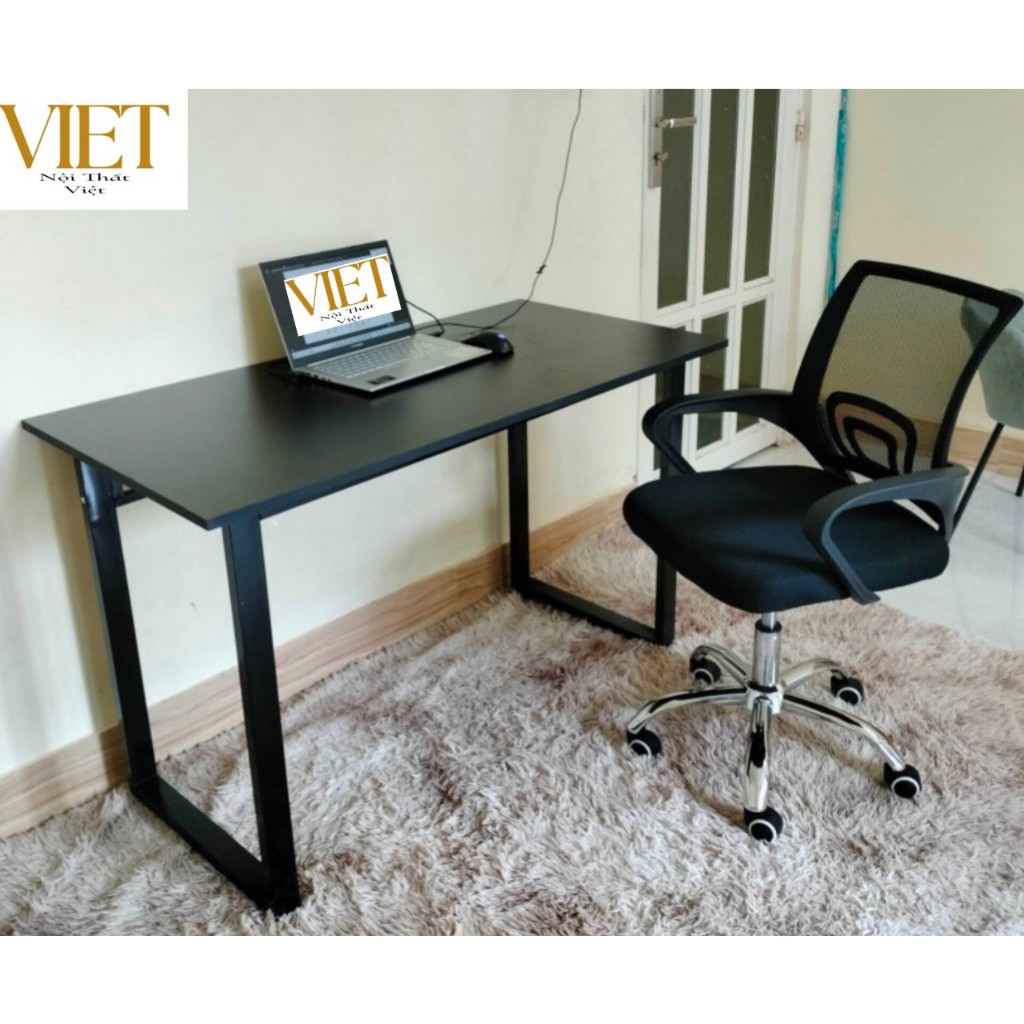 Bàn làm việc, bàn học chữ Z K U mặt gỗ MDF chân sắt sơn tĩnh điện | BigBuy360 - bigbuy360.vn