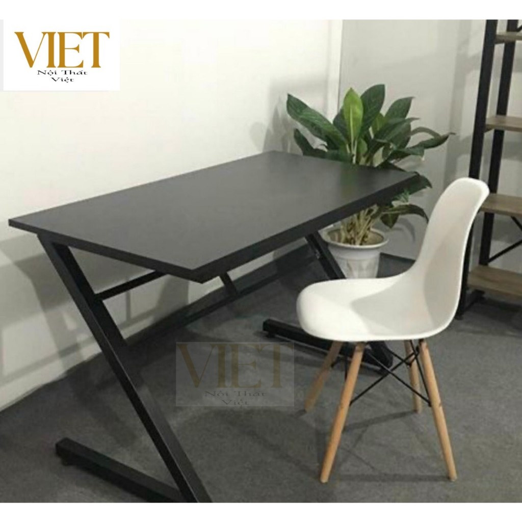 Bàn làm việc, bàn học chữ Z K U mặt gỗ MDF chân sắt sơn tĩnh điện | BigBuy360 - bigbuy360.vn
