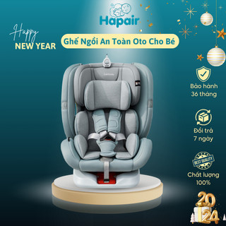 Ghế Ngồi Ô Tô Cho Bé HAPAIR 360 Độ Isofix An Toàn Dày 2 Lớp Dày Bảo Vệ Đầu Tùy Chỉnh Theo Tuổi Từ 6 Tháng - 12 Tuổi