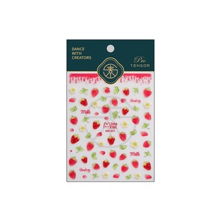 Sticker dán móng 5D Tenso cao cấp dâu tây thạch