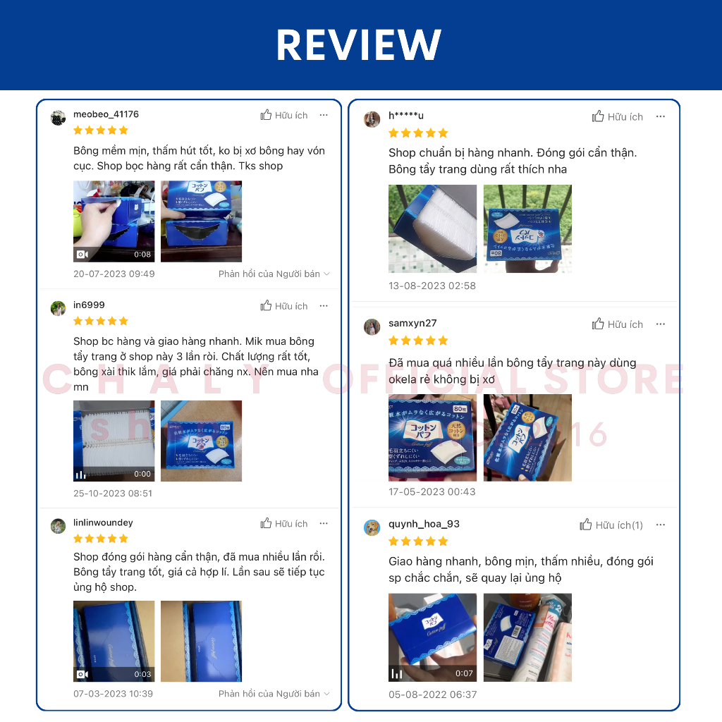 Bông tẩy trang mép hàn S Select Cotton Puff Nhật 80 miếng