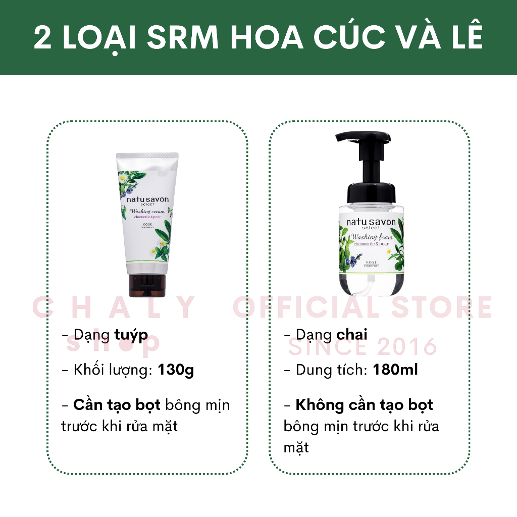 Sữa rửa mặt tạo bọt Natu Savon hương hoa cúc và lê Kosé Softymo Nhật