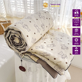 Chăn hè cotton đũi Hàn Quốc EmmiBedding, kích thước 2mx2m3, mềm mát