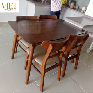 Bộ bàn ăn Mango 4 ghế - gỗ tự nhiên. miễn phí giao hàng HCM