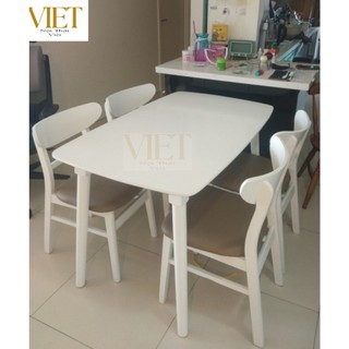 Bộ bàn ăn gia đình 4 ghế 120cm x 75cm. free ship hồ chí minh