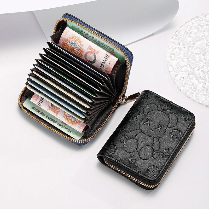 Ví Nam, Nữ Cầm Tay Mini Khóa Kéo Hoạt Hình, Gấu Dâu Đáng Yêu Hot Trend