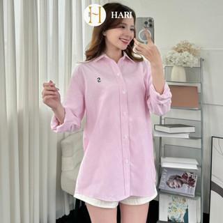 Áo sơ mi nữ Hari kẻ sọc nam nữ mặc đôi 3071 P4K4