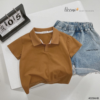 Áo phông polo basic Beemo FASHION cho bé