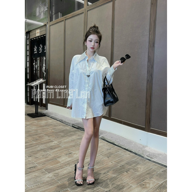 Áo sơ mi đính đá