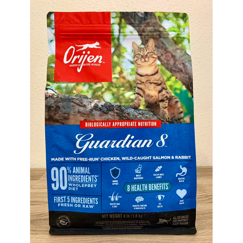 (Nguyên Seal) ORIJEN GUARDIAN 8 - Thức Ăn Hạt Lợi Ích Sức Khoẻ Cho Mèo Trưởng Thành (1.8kg)